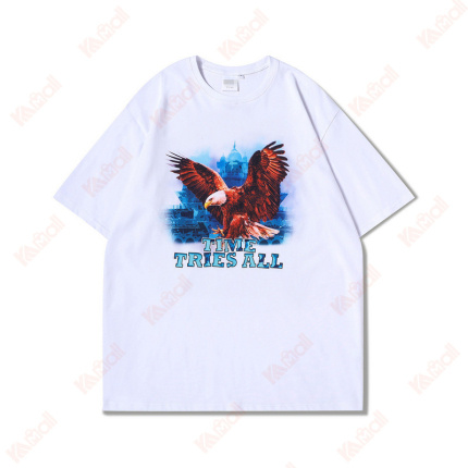 eagle pattern white t shirts